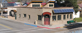 passive solar commercial building w/ photovoltaic plus thermal solar collectors near Durango, Colorado