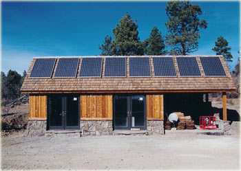 PV collectors for stand alone commercial retreat near Pagosa Springs, Colorado
