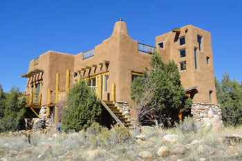 Natural pressed adobe residence near Durango, Colorado