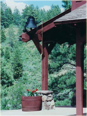 dinner bell at dude ranch in southwest Colorado