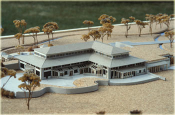 architectural model showing passive solar design