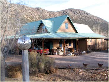 solar deep green design in northern New Mexico