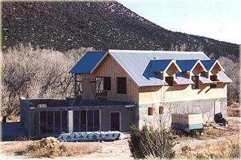 alternative lightweight concrete residence near Ojo Caliente hot springs