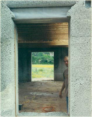 Pumice-crete walls that survived a terrorist bombing