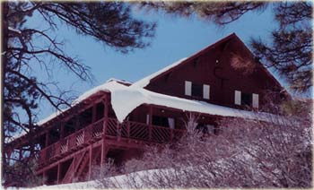 Commercial lodge at dude ranch