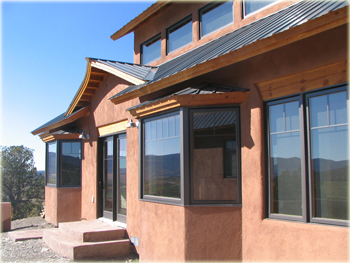 overhangs on passive solar house in southwest Colorado