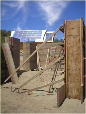 rammed earth wall details utilizing soil from same property